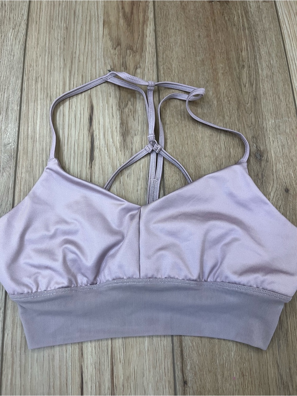 ALO Light Lavender Strappy Bralette - Women Medium